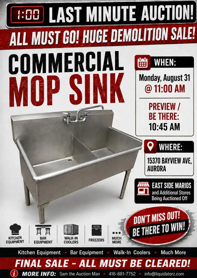 LAST MINUTE AUCTION – ALL MUST GO! HUGE DEMOLITION SALE – MONDAY ...