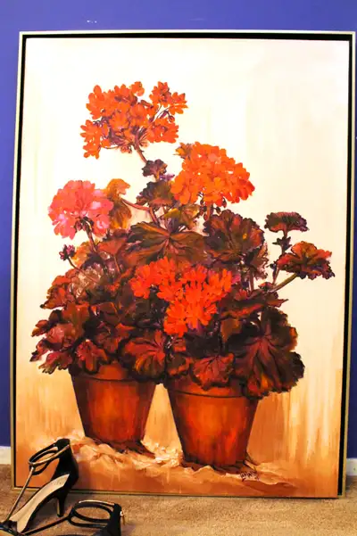 MIDCENTURY MODERN ACRYLIC PAINTING LISTED ARTIST, View more