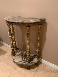 Vintage Marble Accent Table