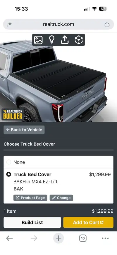 On a GMC Sierra 5’-8 inches box. Keep your gear secure with this BAK BAKflip MX4 hard trifold truck...