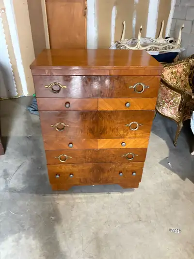 Free delivery used antique Vintage wooden dresser, View more