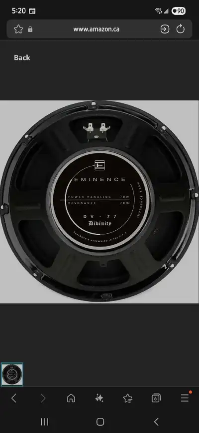 Searching for Eminence DV-77 , View more