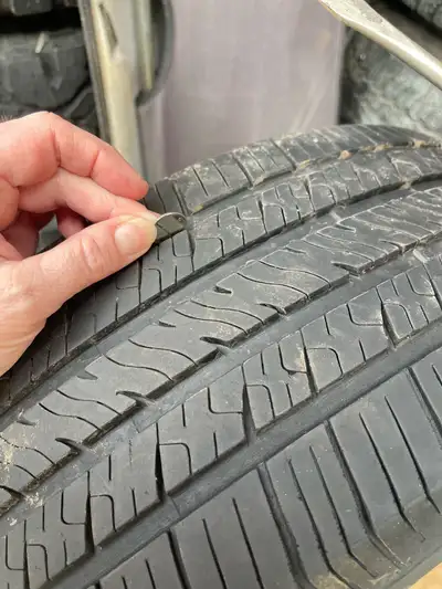 Summer tires used one season. Tires, rims and Chevy Cruz hub caps