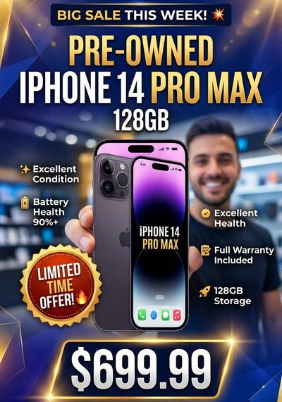 Iphone 14 pro max 128gb ***Big Sale On This Week*** Sale Price : $779.99 ---------------------------...