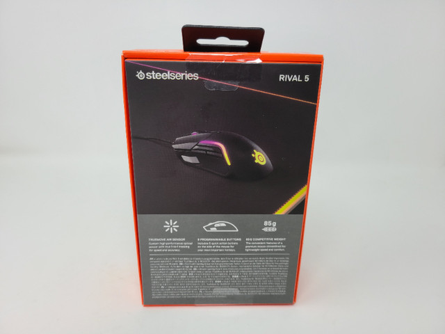 SteelSeries Rival 5 RGB Optical Gaming Mouse NEW SEALED in Mice, Keyboards & Webcams in Edmonton - Image 2