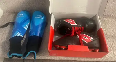 Kids Soccer Shoes And Shin Guards , View more