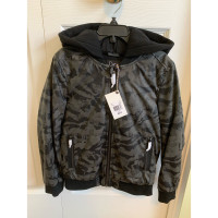 BNWT Dex Faux Leather Zip-Up Hooded  Boys Bomber Jacket, size 7.