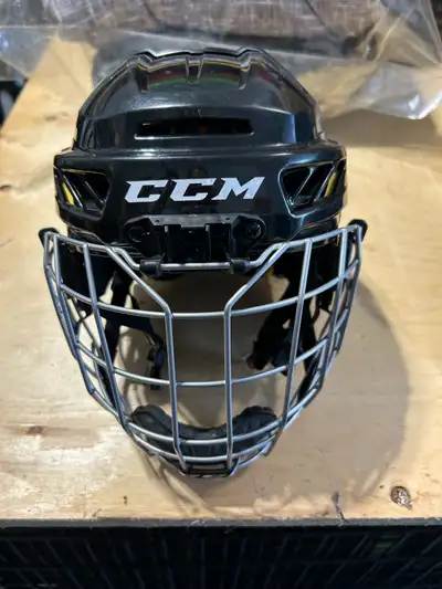 CCM Multi-Sport Hockey Helmet & Cage Combo, Youth, Black, View more