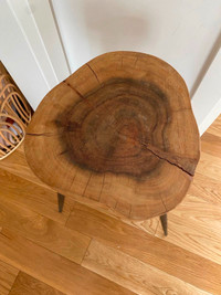 Acacia Wood Large Tree Trunk Side Table