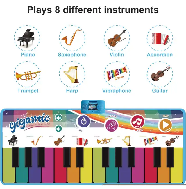 ConCerto Floor Piano Mat for Kids & Toddlers, Giant Piano Mat, 2 in Toys in Windsor Region - Image 3