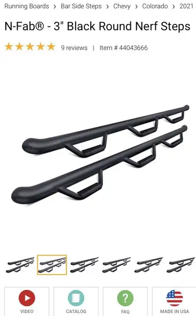 Brand new in box set of wheel to wheel Nfab step bars for long box. Textured black with box access s...