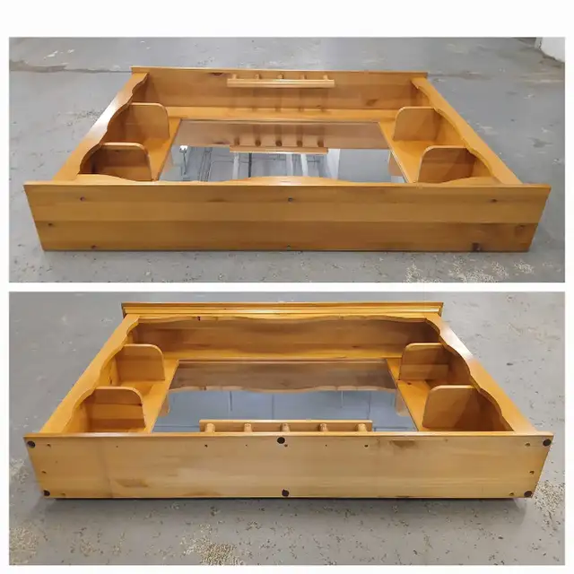 Mirrored Wall Shelf Hutch Solid Knotty Pine Wood Display Shelves in Hutches & Display Cabinets in City of Toronto - Image 3