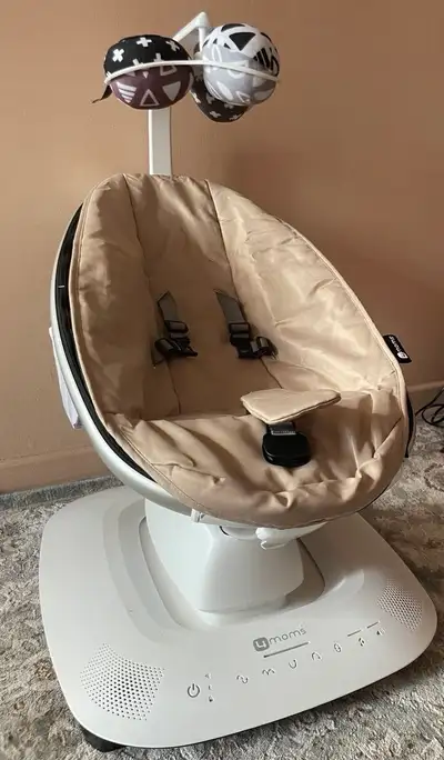 4moms mamaRoo 4 Baby Swing with Original Box – Sandstone, View more