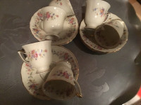 Demi tasse cups with saucers