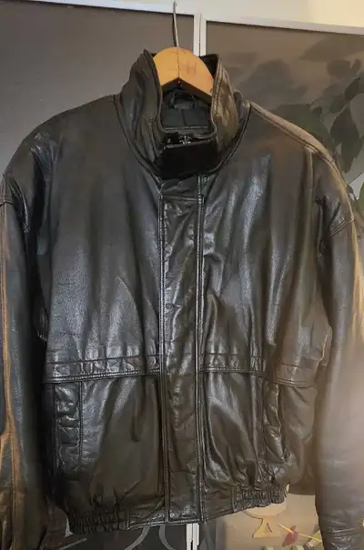 leather jacket , View more