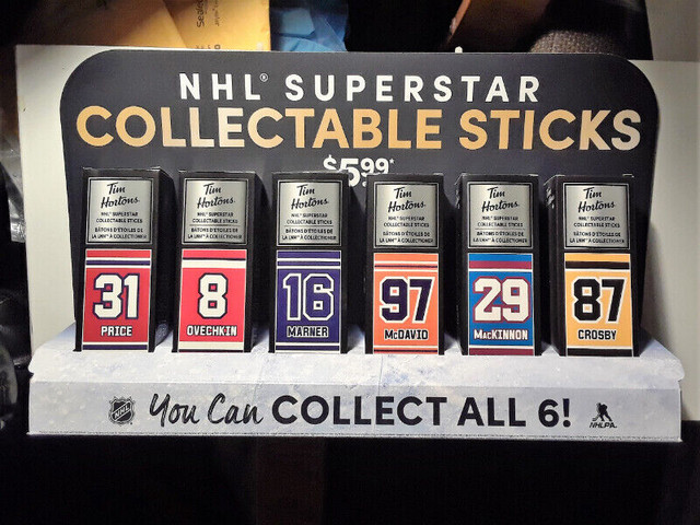 Tim Hortons 2020 NHL Superstar Hockey Collectors Mini Sticks Ful in Arts & Collectibles in City of Toronto - Image 3