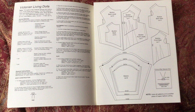 Victorian Living Dolls clothing patterns and instructions  in Hobbies & Crafts in Thunder Bay - Image 3