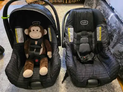 I'm selling two Evenflo Nurture car seats, manufactured in August 2021, along with their bases. This...