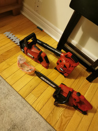 Toy Leaf blower, chainsaw and hedge trimmers battery operated