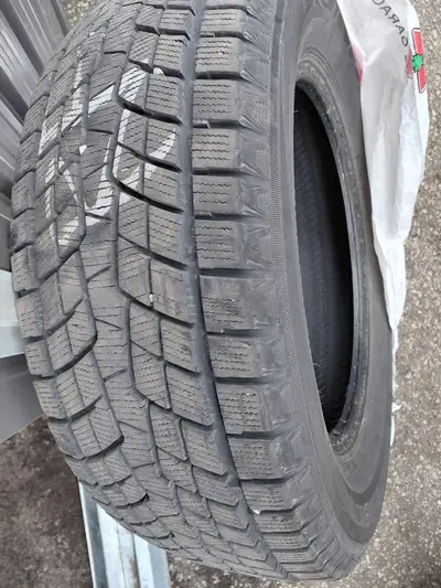 Used for four winter seasons Lots of tread depth One tire has a Canadian Tire patch from a few month...