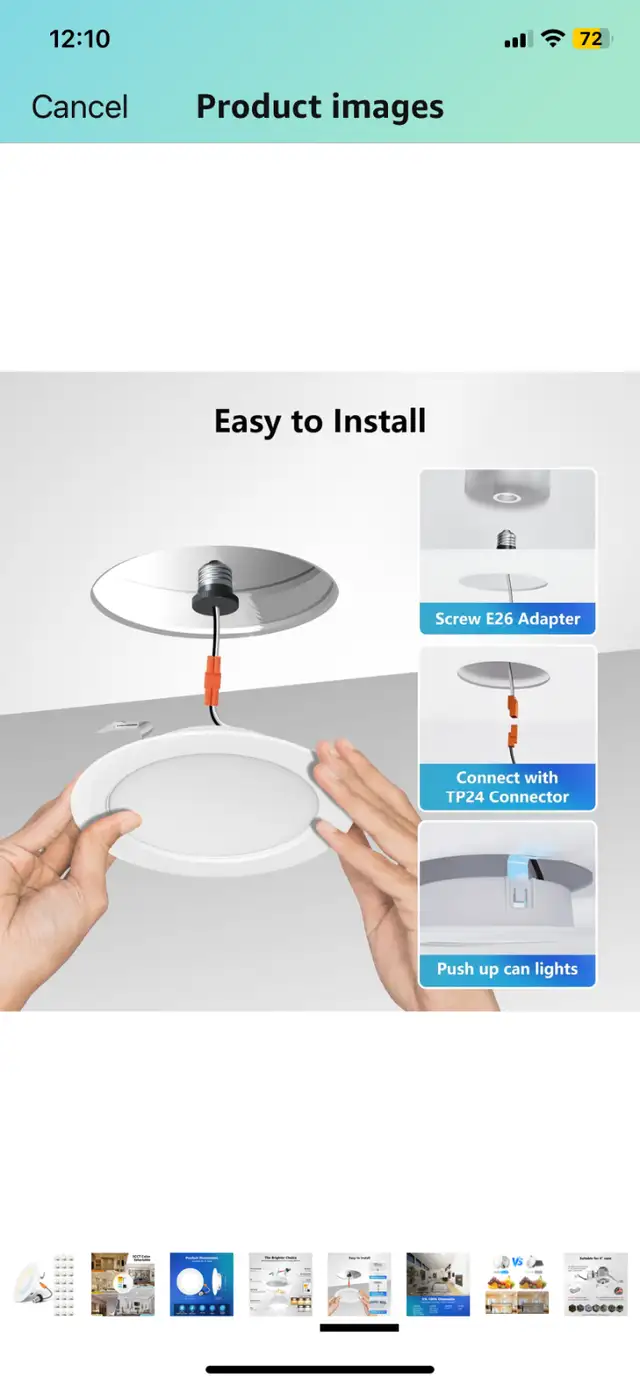 New 24pk LVWIT 4 Inch 5CCT LED Downlight, 7W 700 Lumens Dimmable in Indoor Lighting & Fans in Hamilton - Image 5