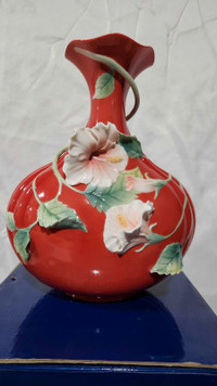 Franz Porcelain Island Beauty Hibiscus vase