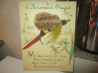 Vintage Fly Fishing Hook Card