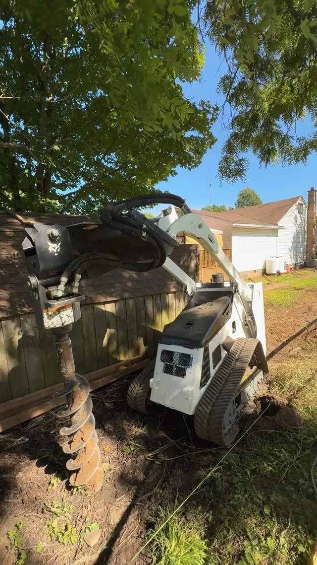 Post hole drilling