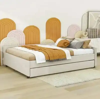 New Double-Full Size Platform Bed with Twin Trundle, View more