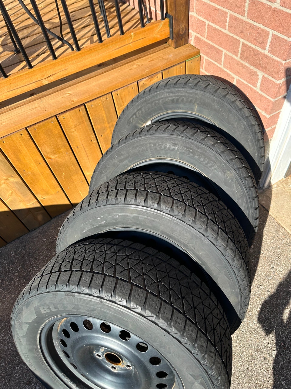 245 60 R18 BRIDGESTONE BLIZZAK DM-V2 WINTER TIRES ON STEEL RIMS | Tires ...
