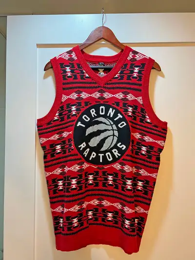 Toronto Raptors Christmas Sweater Vest Men's Small, View more