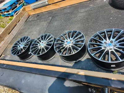 These are used 16 x 7 C-Wheels, a Costco brand, with a 5x100 bolt pattern and an offset of 40, perfe...