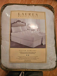 NEW Ralph Lauren KING Silver Comfort Mattress Pad