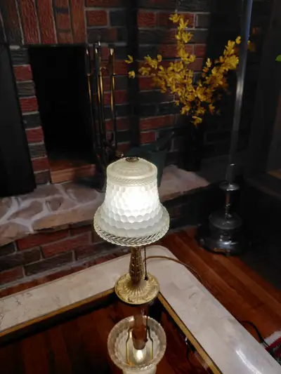 Antique Hob Nail Lamp, View more