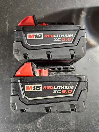 Milwaukee M18 18v 5.0xc Battery (2), View more