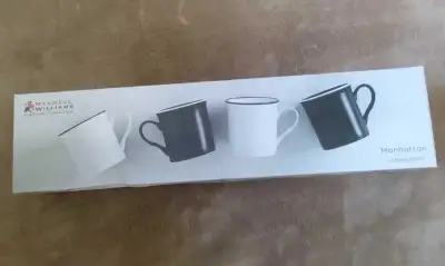 New Maxwell & Williams Manhattan black & white mug set, View more