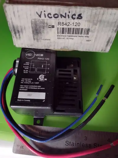 Viconics R842-120 Electronic baseboard relay 120V, 22A, 1/2HP, View more