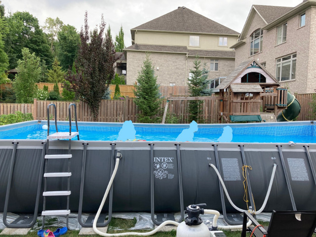 Above Ground Pool w/ Sand Filter Pump & Saltwater System in Hot Tubs & Pools in Kitchener / Waterloo - Image 3