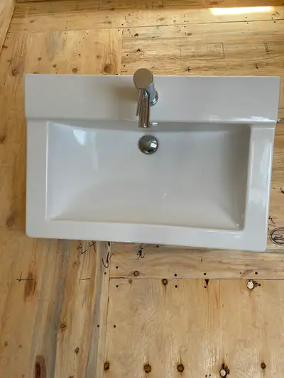 Lavabo salle bain carré 31 x.  21, View more