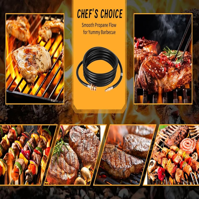 12 FT 1/4'' Propane Quick Connect Hose for RV to Gas Grill in BBQs & Outdoor Cooking in Hamilton - Image 3