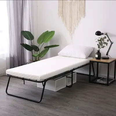 Leisuit 75 x 31 Inch Portable Folding Bed Frame w/ Mattress NEW, View more