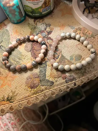 Two genuine stone bracelets 10 each or 17 for both, View more