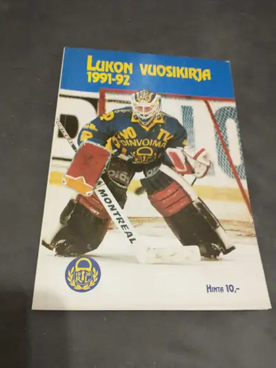 1991-1992 Lukon Vuosikirja Finnish pro hockey club media guide, View more