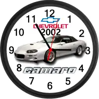 2002 Chevrolet Camaro SS Convertible (Silver) Custom Wall Clock