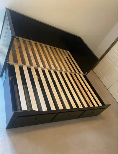 IKEA HEMNES daybed in black with 3 drawers, View more