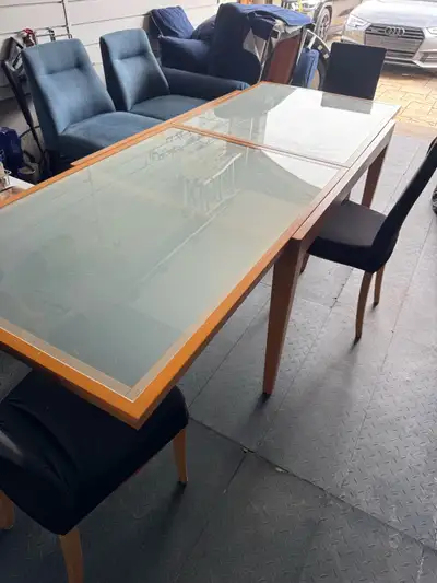  extendible table with four chairs , View more