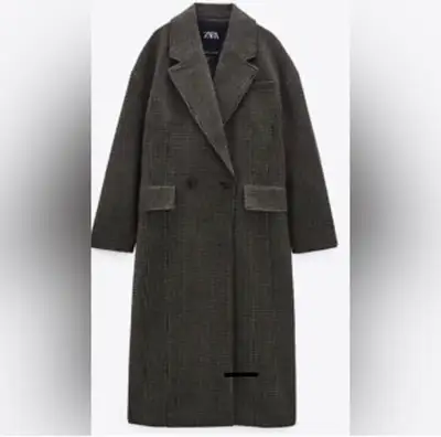 Zara Double Breast Long Coat, View more