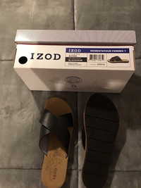 New Izod Black Sandal 
