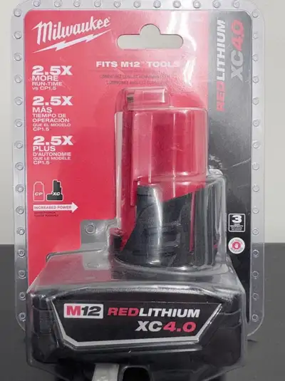 Milwaukee M12 XC4.0 battery , View more