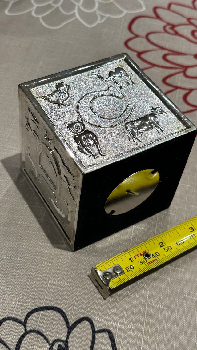 Silver “ABC” block bank with mini bear gift set in Multi-item in City of Toronto - Image 4